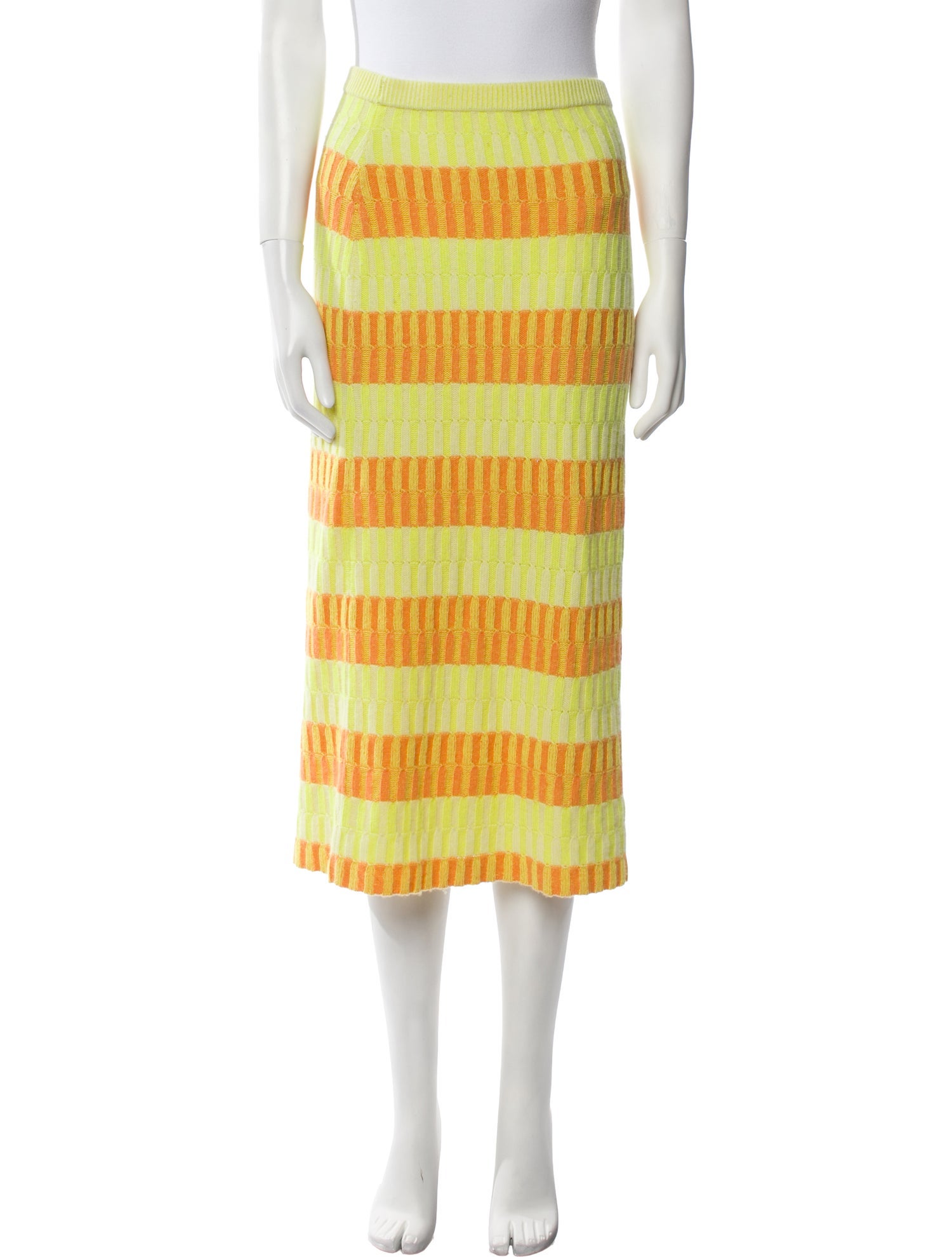 Guest in Residence Cashmere Midi Length Skirt