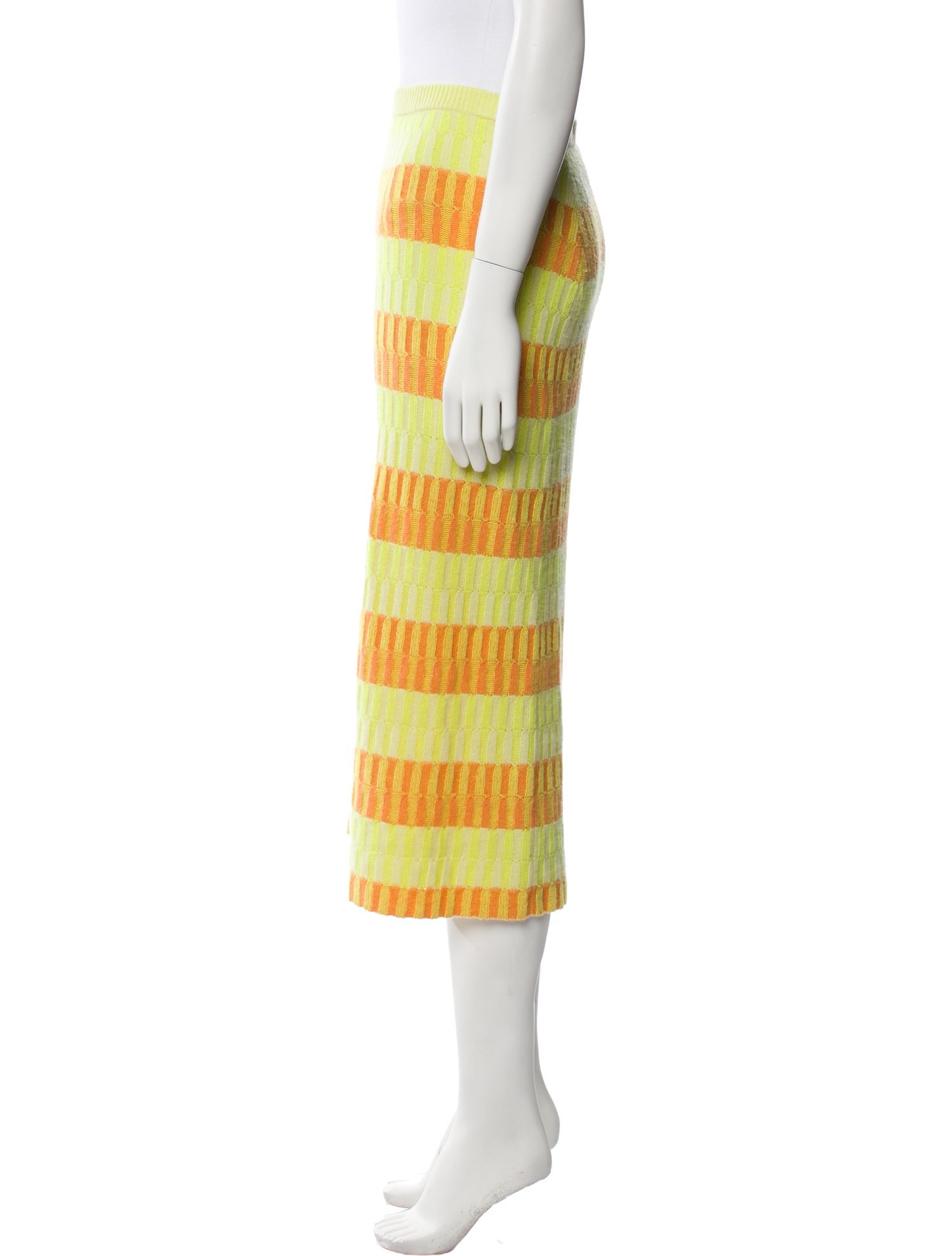 Guest in Residence Cashmere Midi Length Skirt