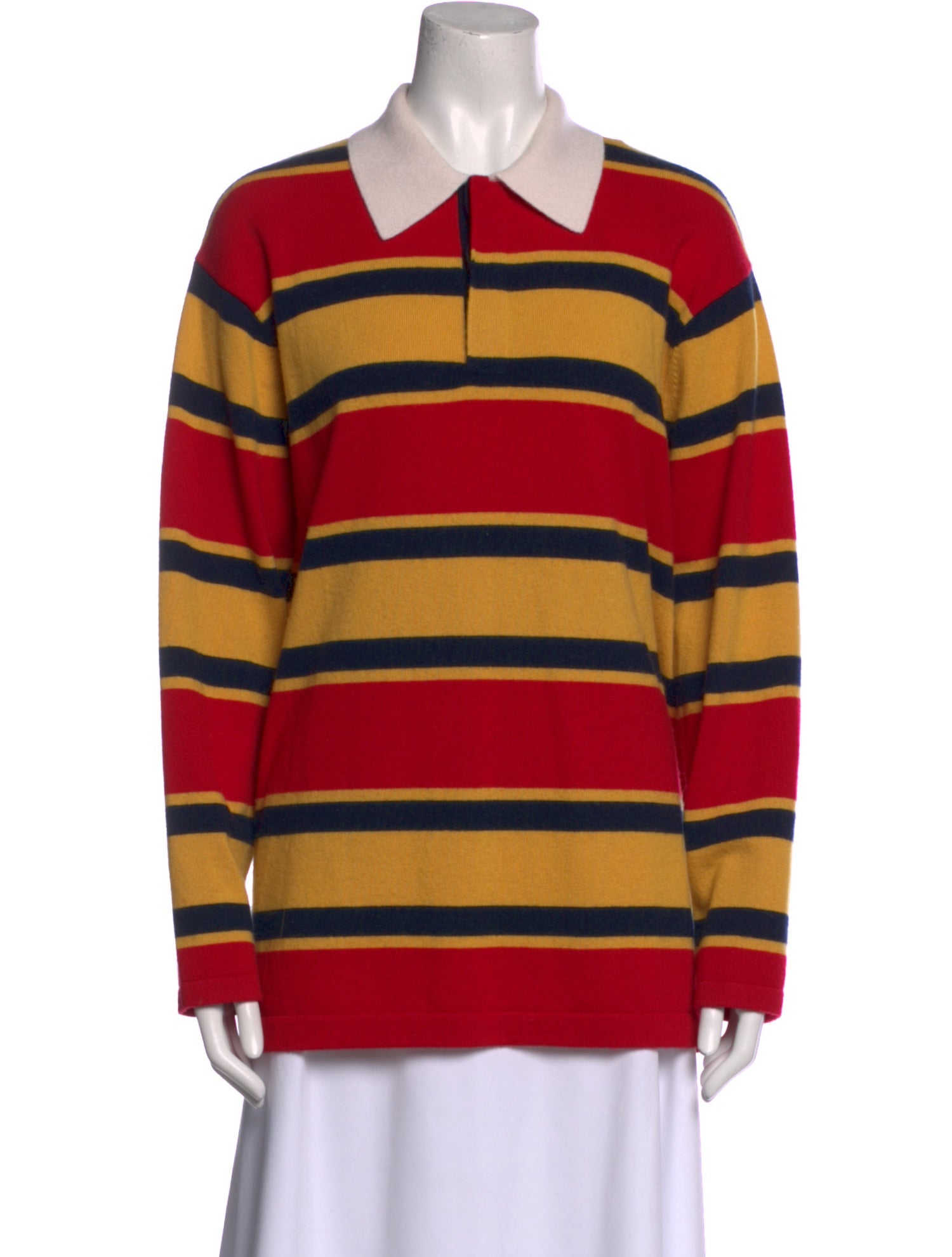 Guest in Residence Cashmere Striped Polo