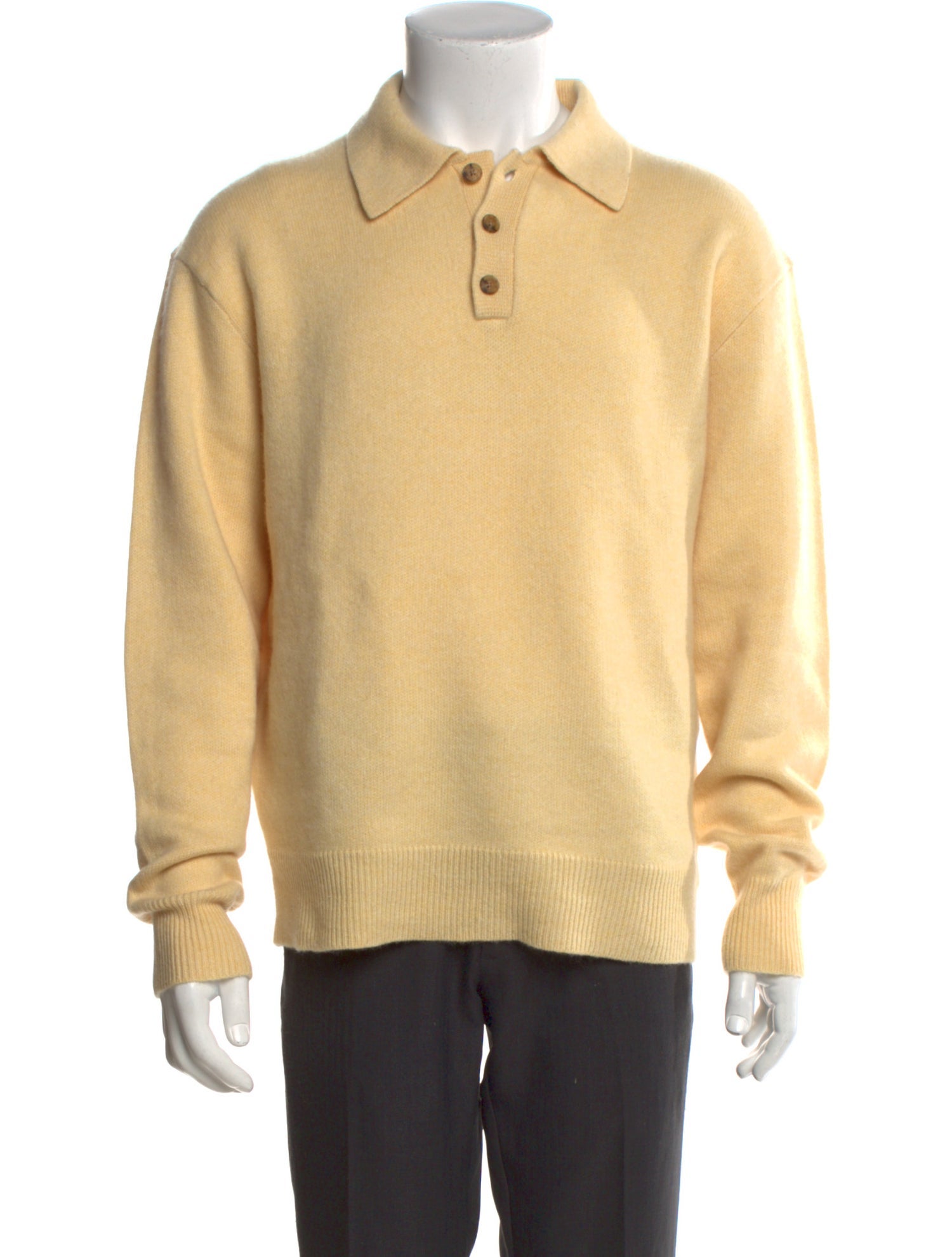 Guest in Residence Cashmere Collar Polo Sweater
