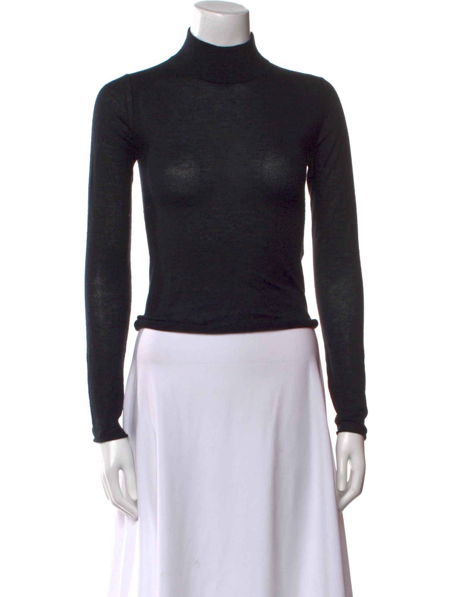Guest in Residence Cashmere Turtleneck Crop Top