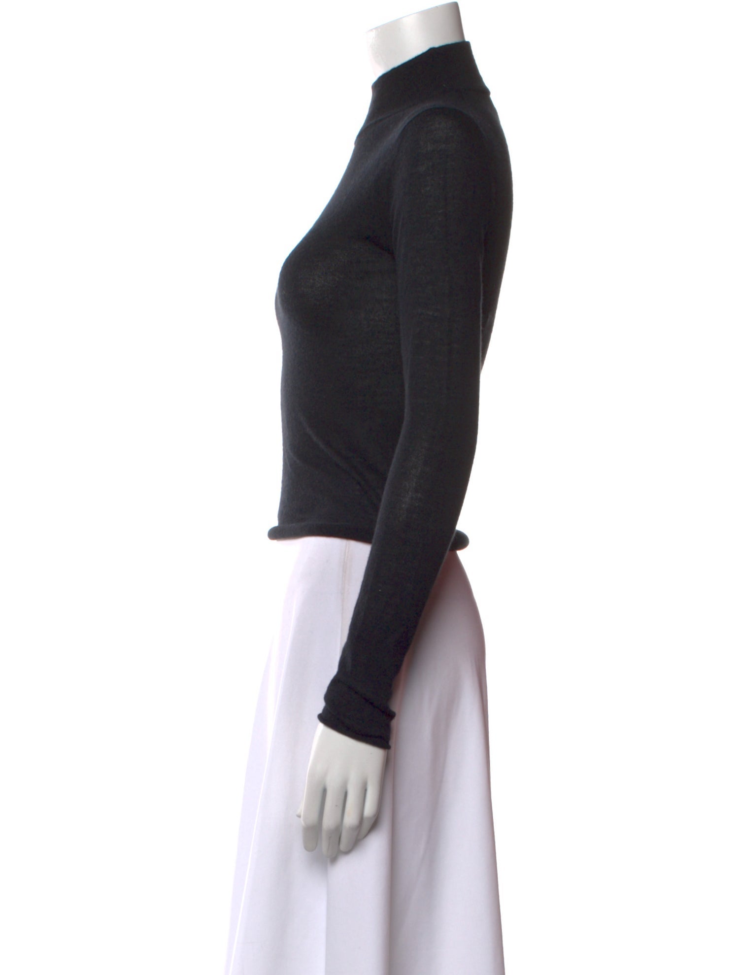Guest in Residence Cashmere Turtleneck Crop Top