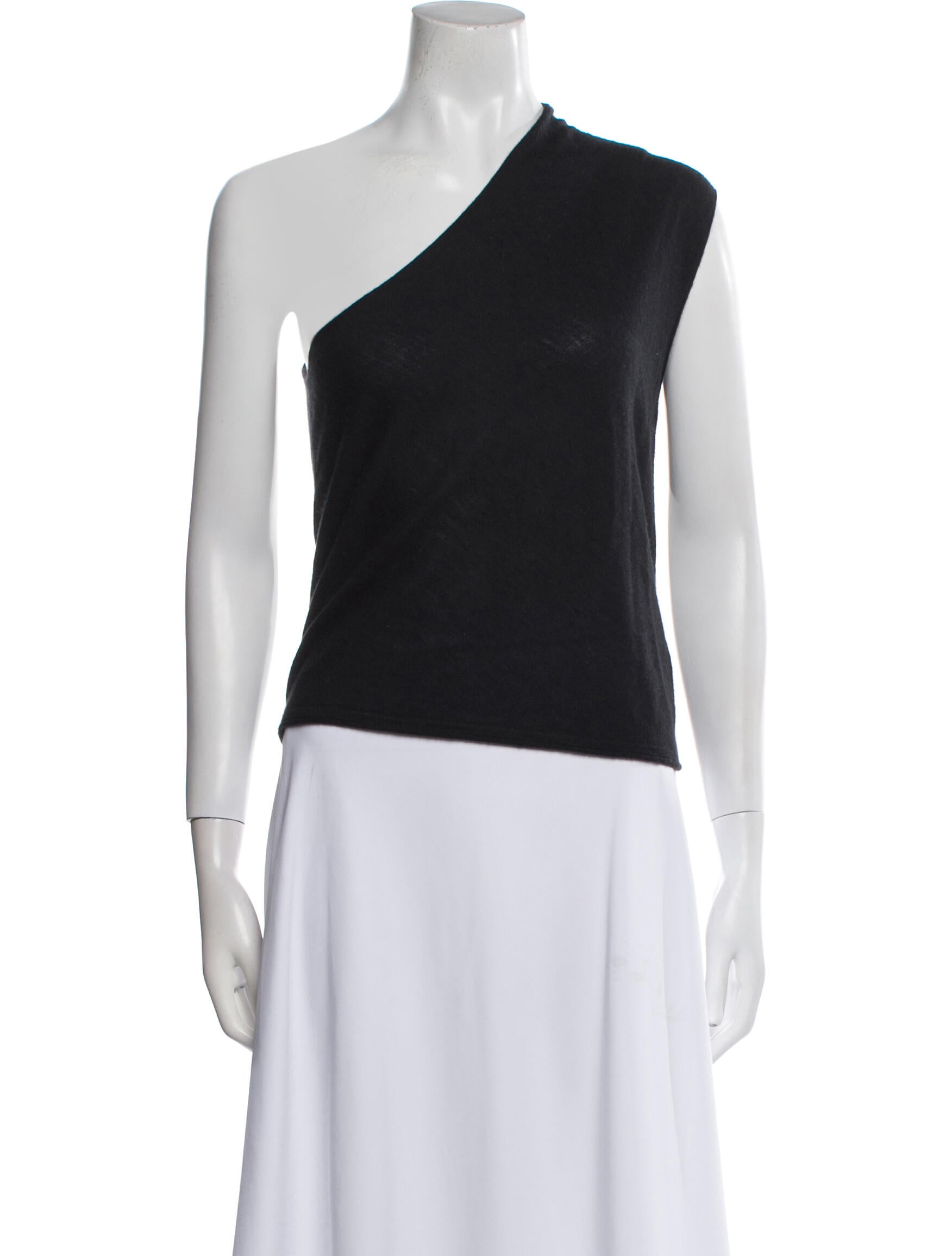 Guest in Residence Cashmere One-Shoulder Top