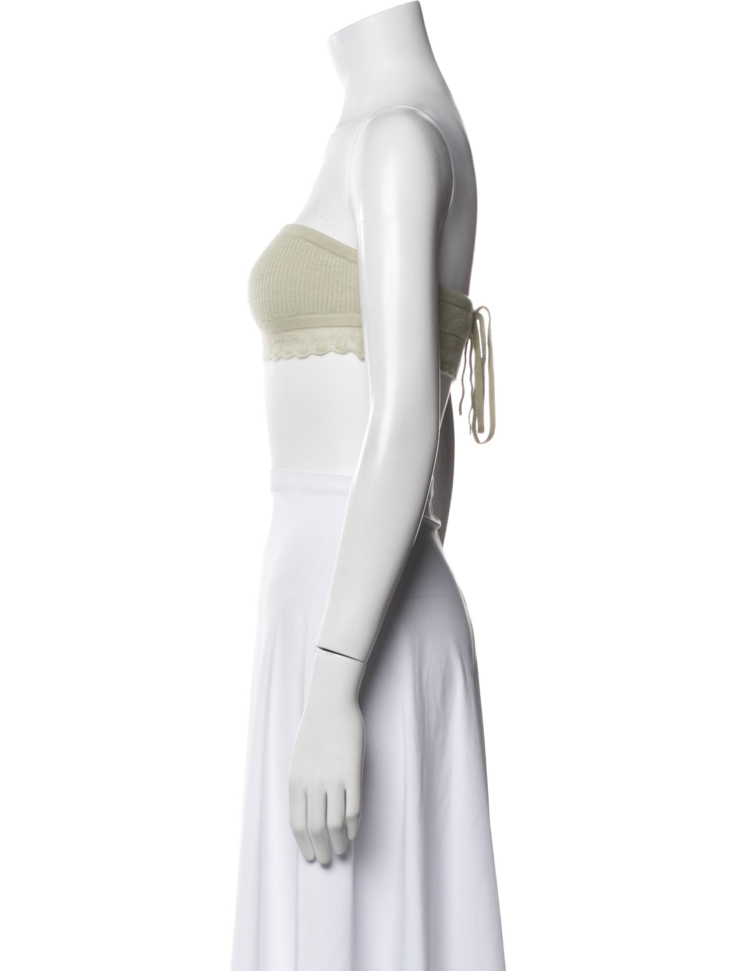 Guest in Residence Cashmere Strapless Crop Top