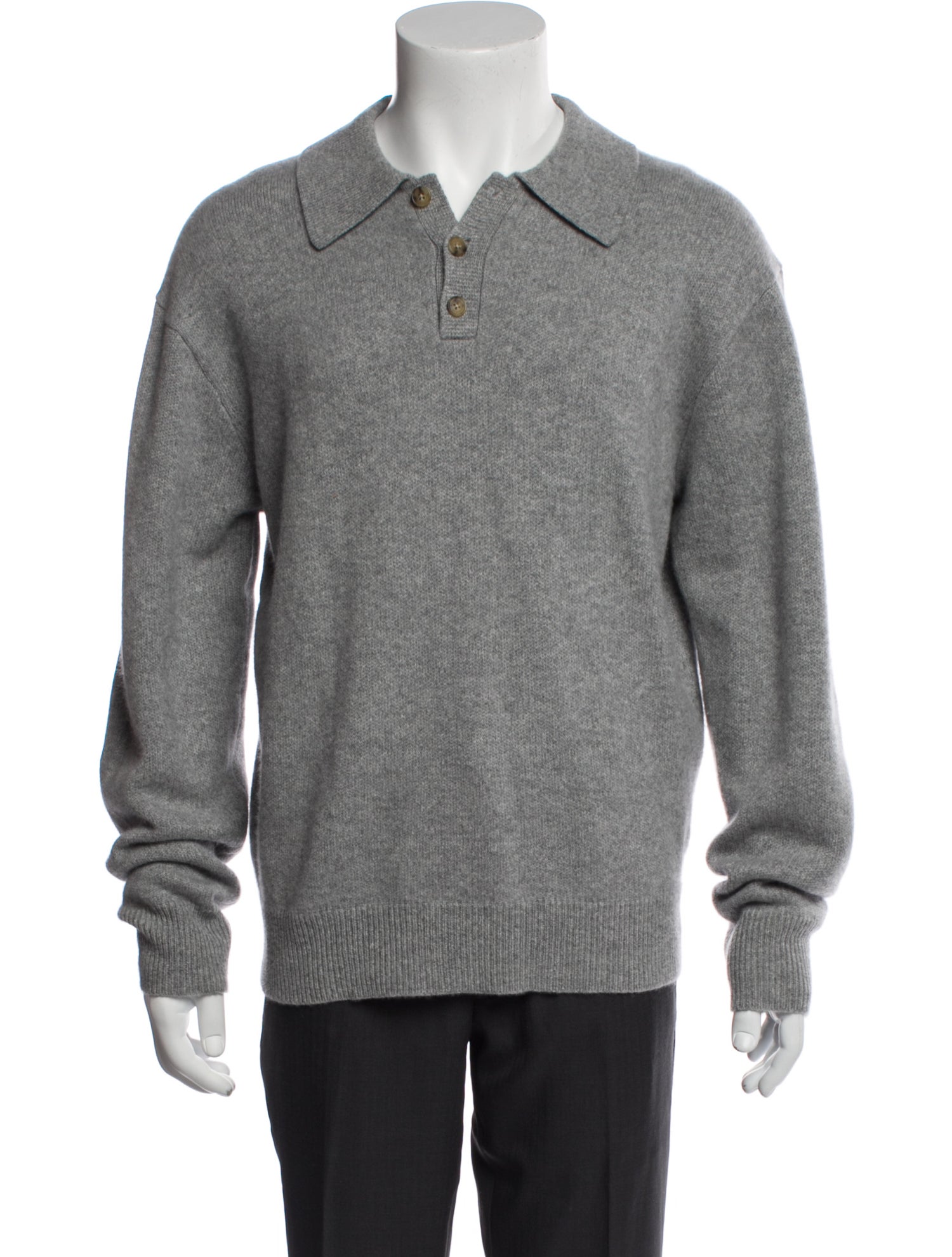Guest in Residence Cashmere Mock Neck Polo Sweater