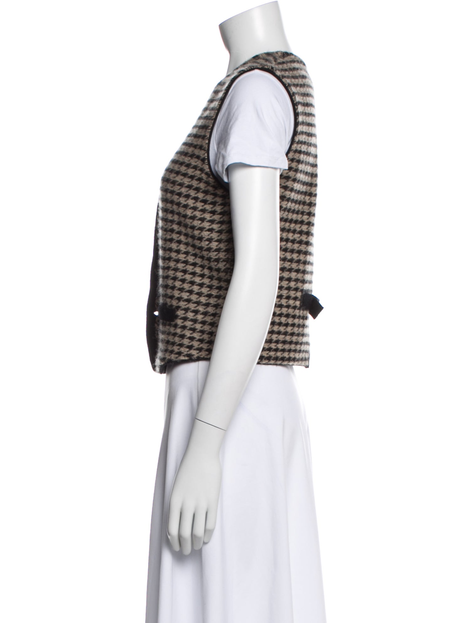Guest in Residence Cashmere Plaid Print Vest