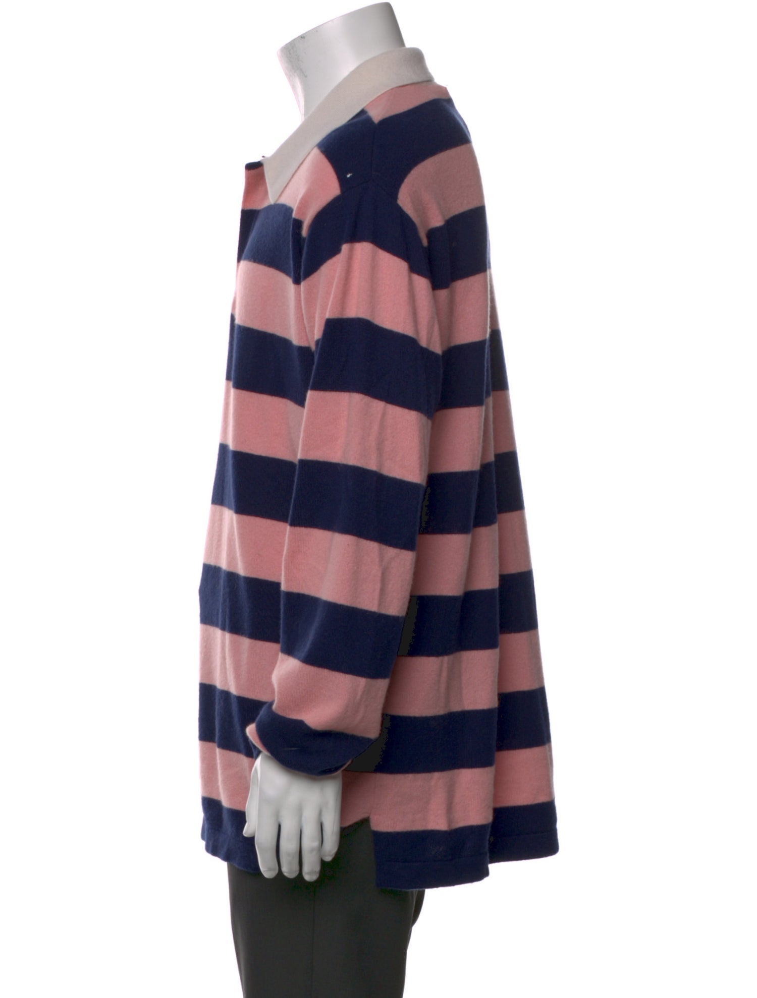 Guest in Residence Cashmere Striped Polo Sweater