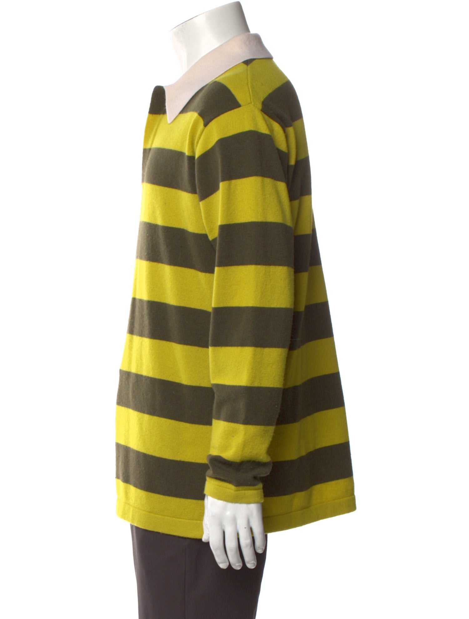 Guest in Residence Cashmere Striped Polo Sweater