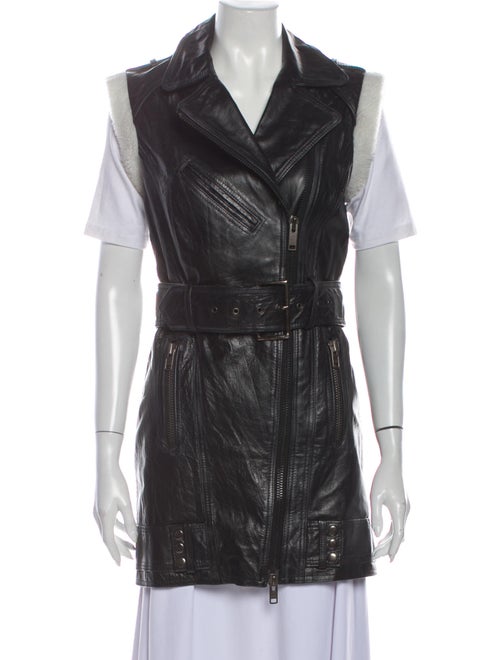 Gestuz Leather Vest Black