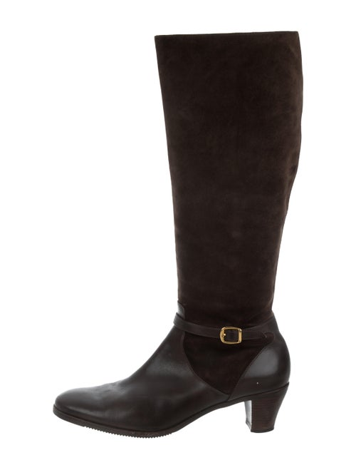 Gravati Suede Knee-High Boots Brown
