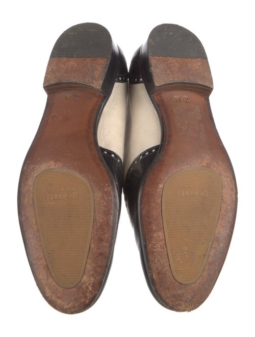 Gravati Leather Colorblock Pattern Loafers