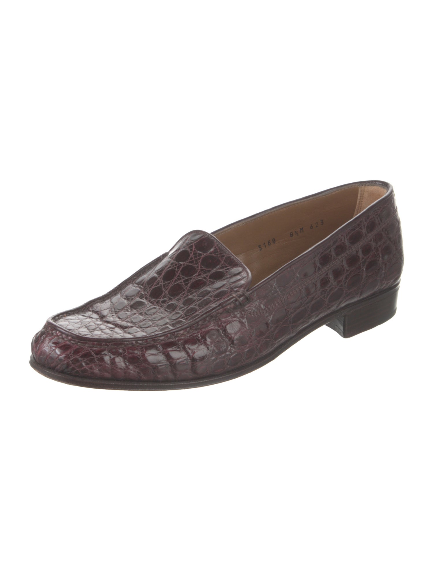 Gravati Embossed Leather Animal Print Loafers