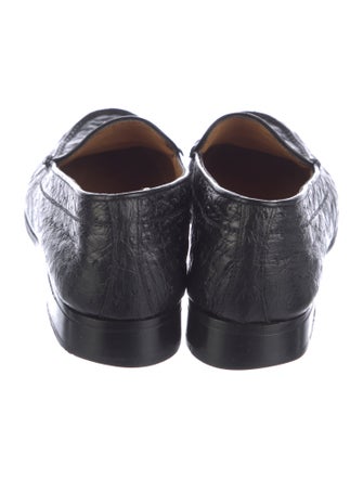 Gravati Embossed Leather Animal Print Loafers