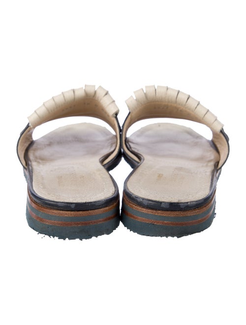 Gravati Leather Colorblock Pattern Slides