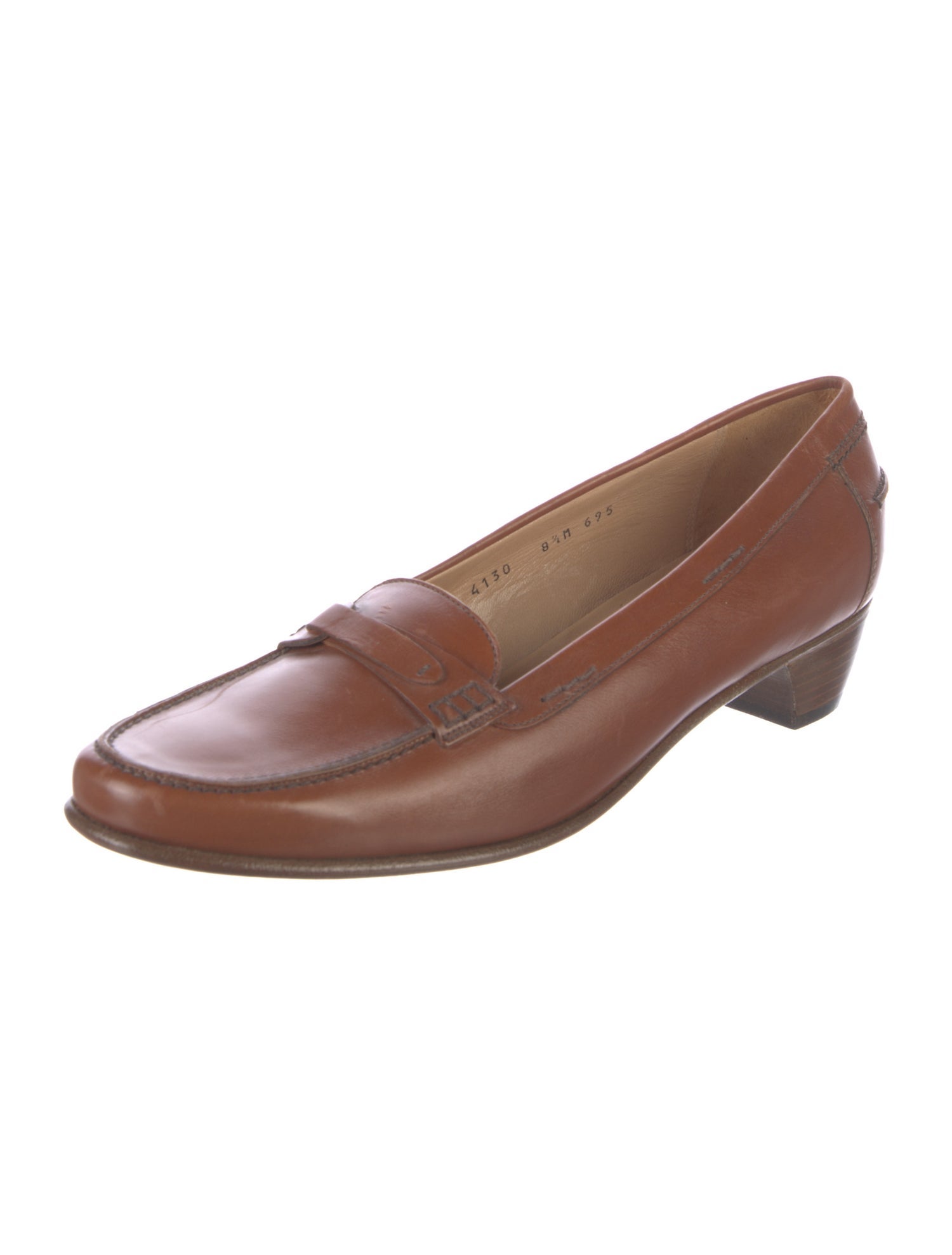 Gravati Leather Whipstitch Trim Loafers