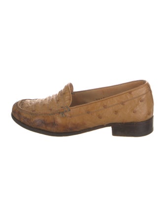 Gravati Ostrich Animal Print Loafers