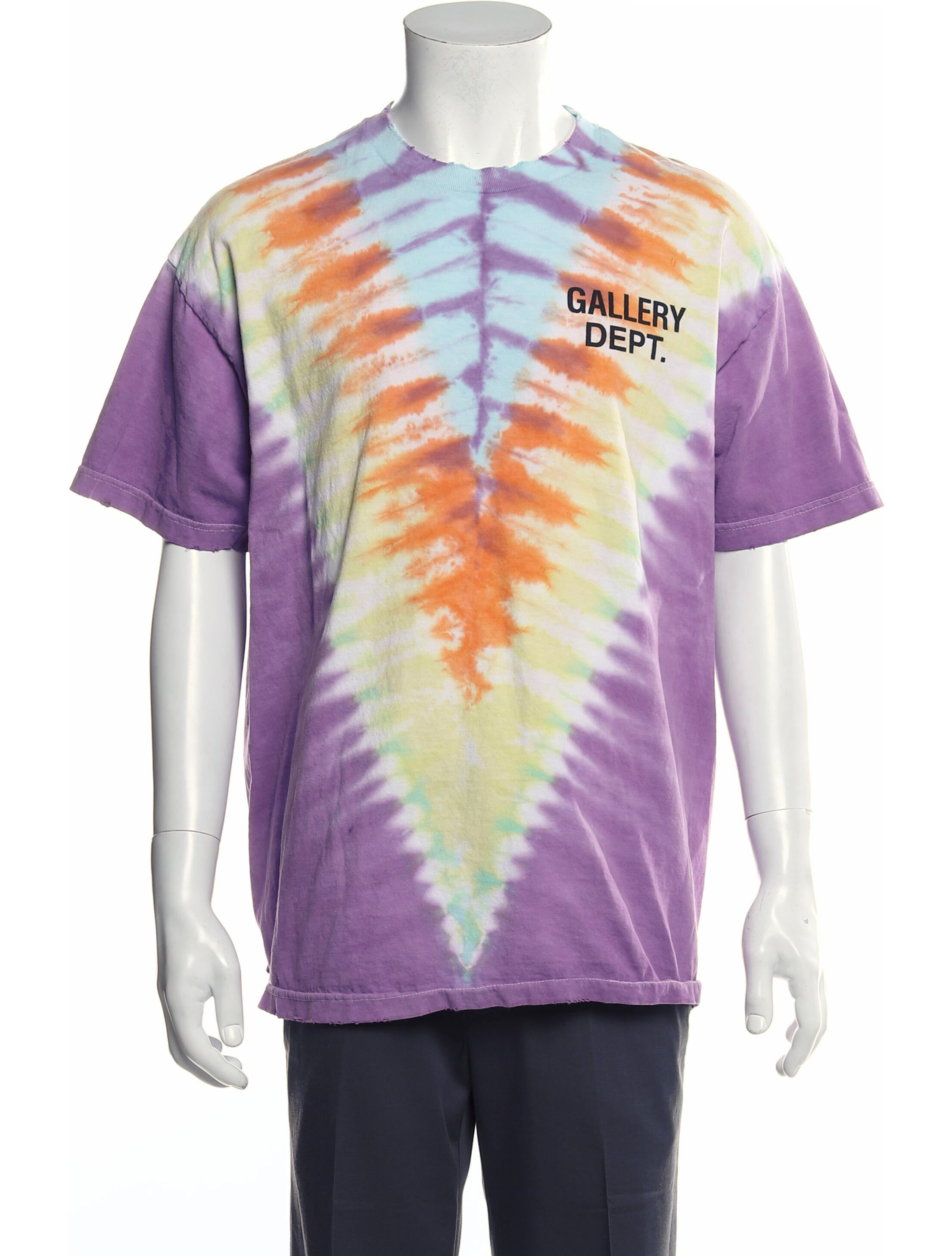 Gallery Dept. Tie-Dye Print Crew Neck T-Shirt - Purple T