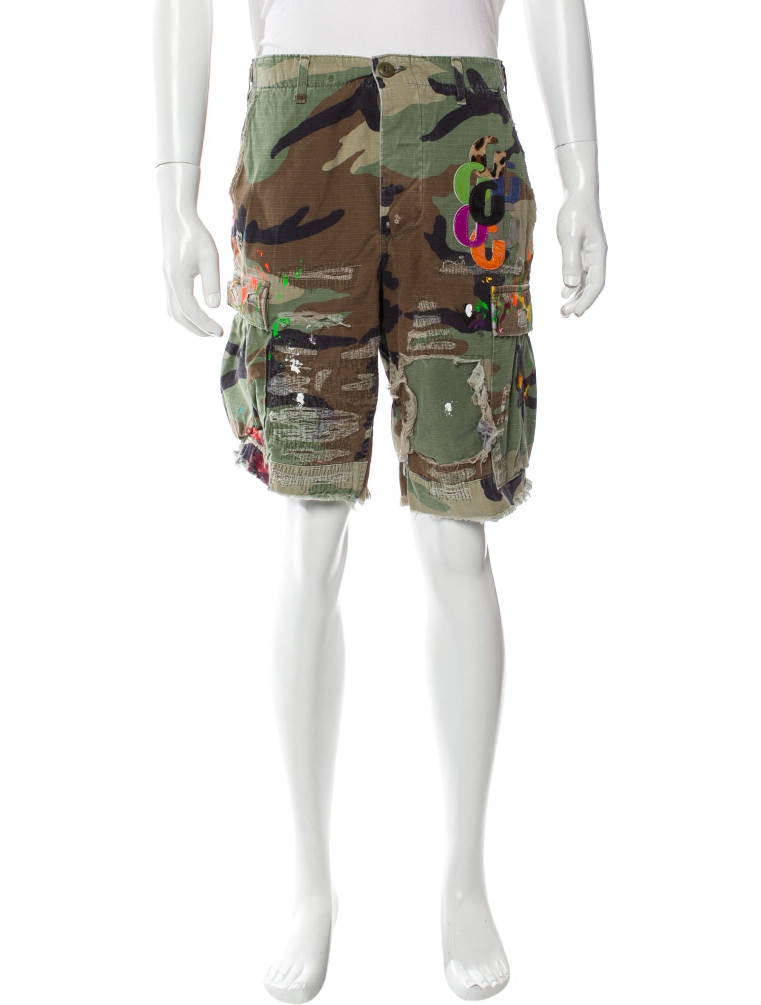 Gallery Dept. G Patch Camo Cargo Shorts - Green Shorts