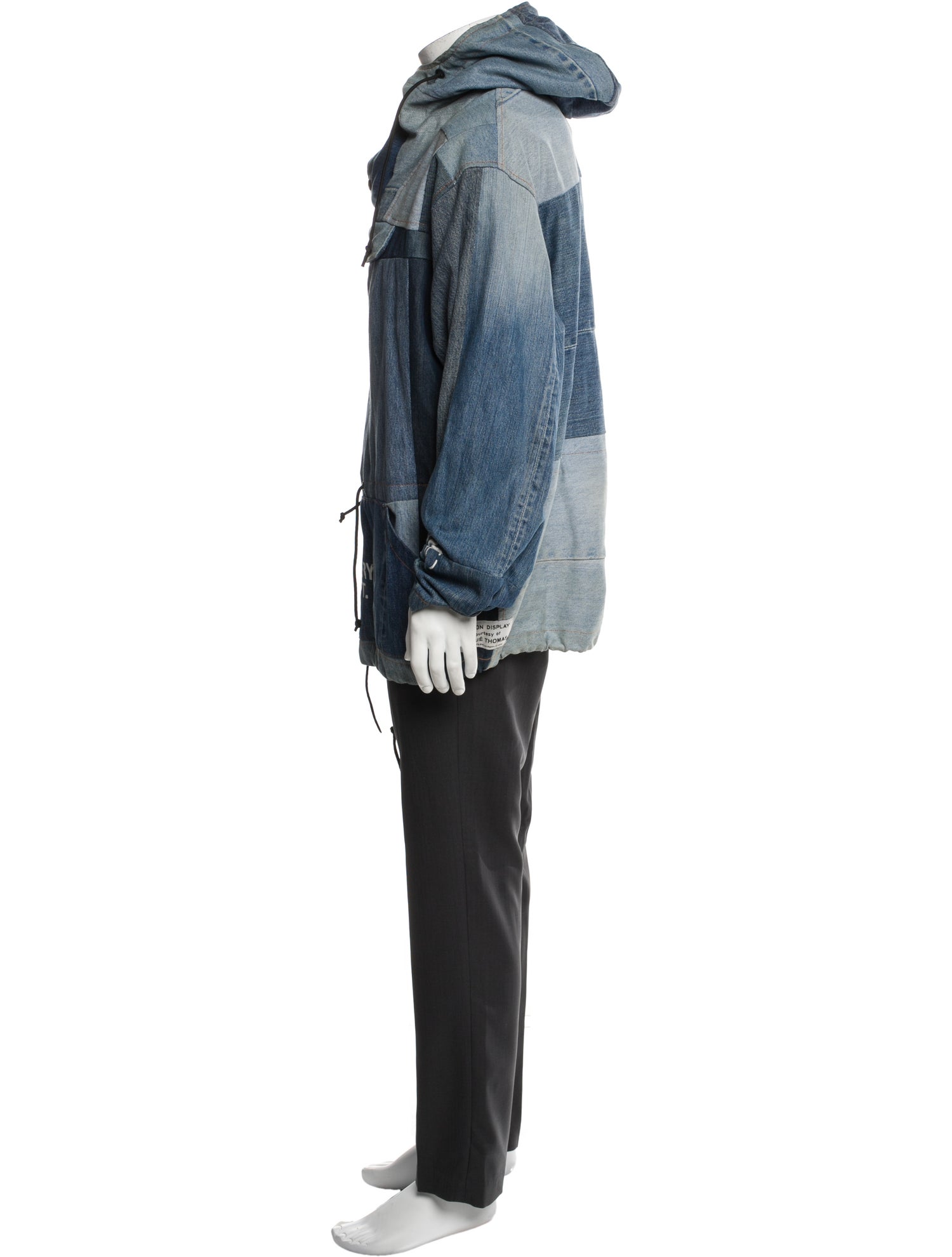 Gallery Dept. Reworked Denim Anorak Colorblock Pattern Denim Jacket