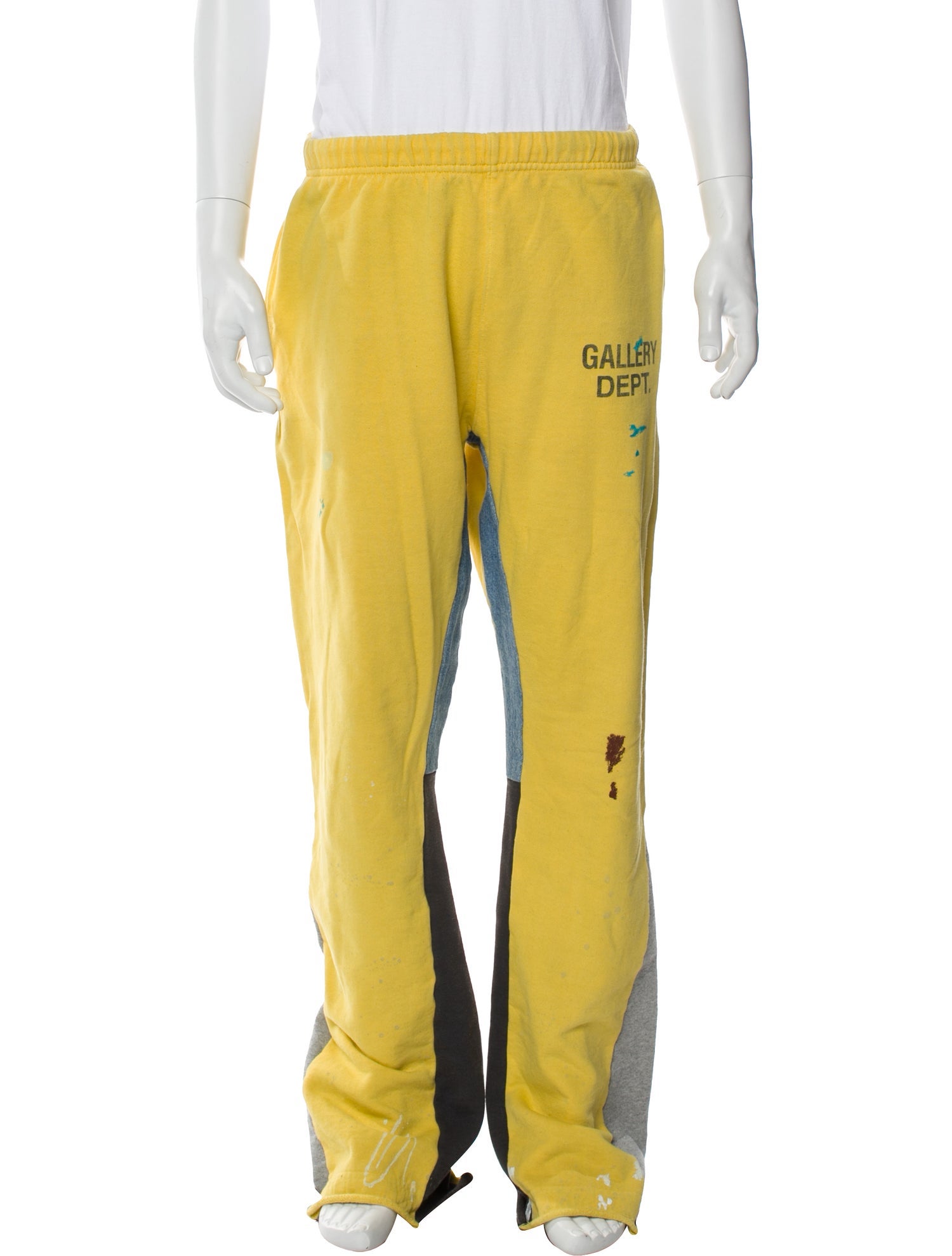 Gallery Dept. Logo Sweatpants Colorblock Pattern Lounge Bottoms