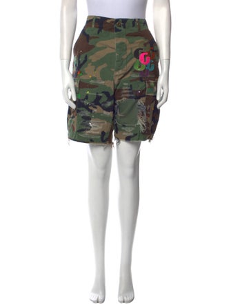 Gallery Dept. G Patch Woodland Camo Cargo Knee-Length Shorts