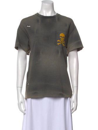 Gallery Dept. Distressed Skull Pocket Graphic Print T-Shirt