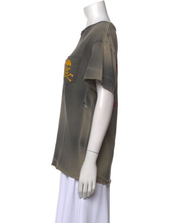 Gallery Dept. Distressed Skull Pocket Graphic Print T-Shirt