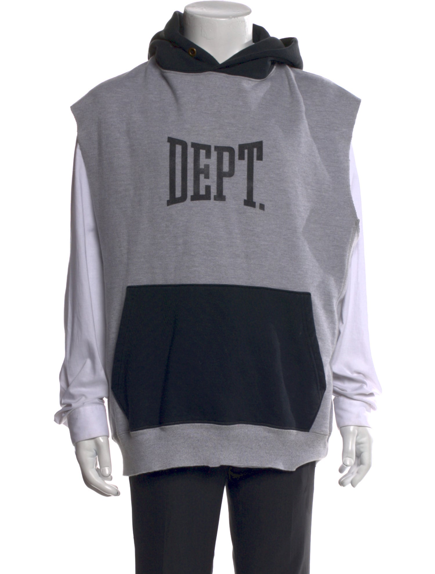Gallery Dept. Sleeveless Logo Colorblock Pattern Hoodie