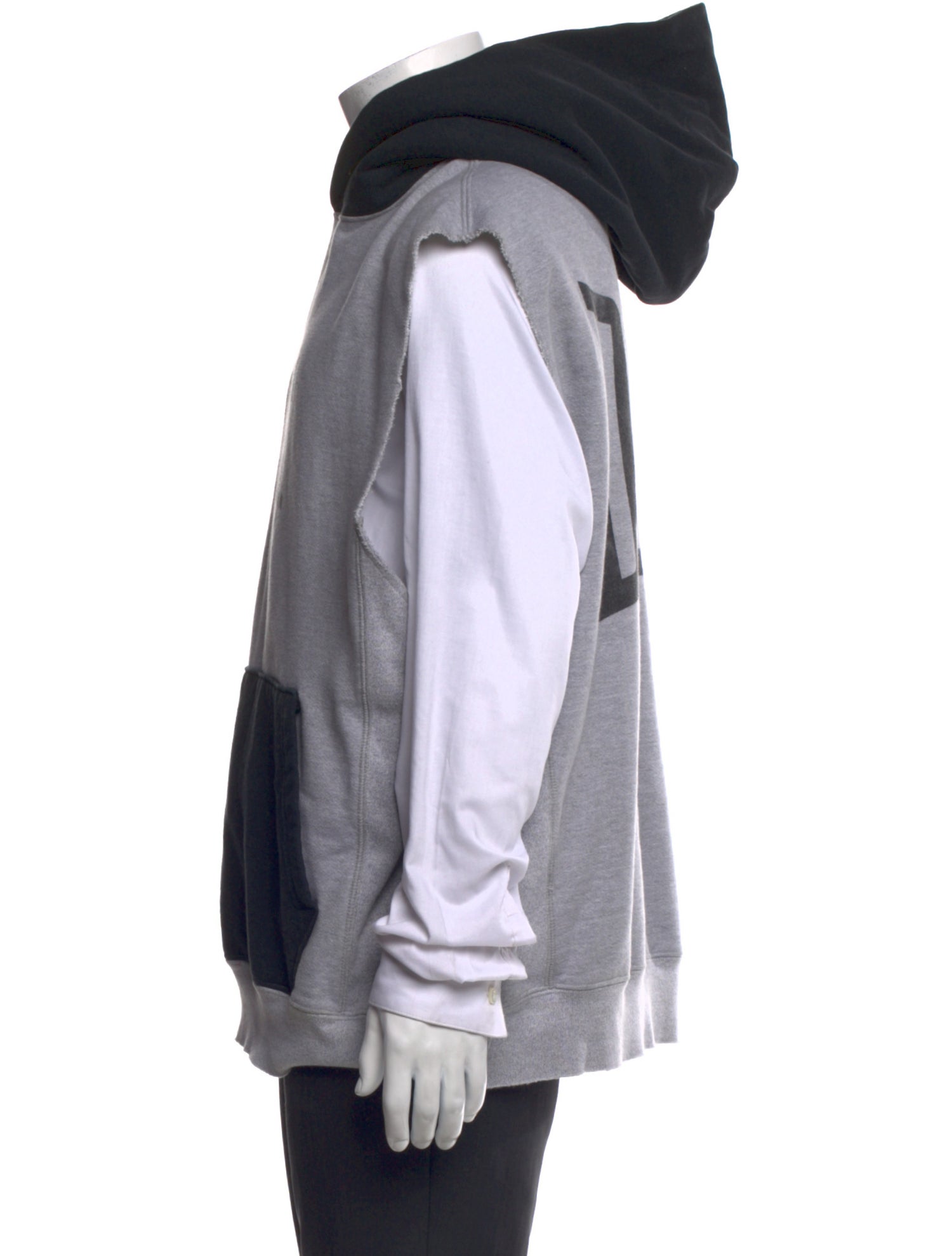 Gallery Dept. Sleeveless Logo Colorblock Pattern Hoodie