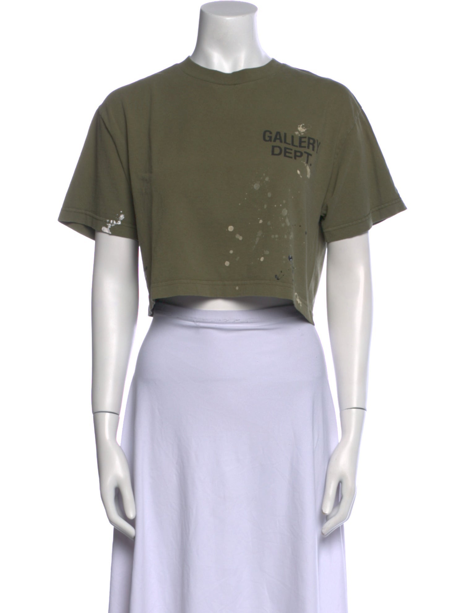 Gallery Dept. Graphic Print Crew Neck Crop Top