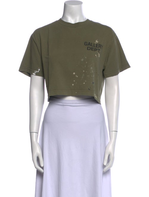 Gallery Dept. Graphic Print Crew Neck Crop Top