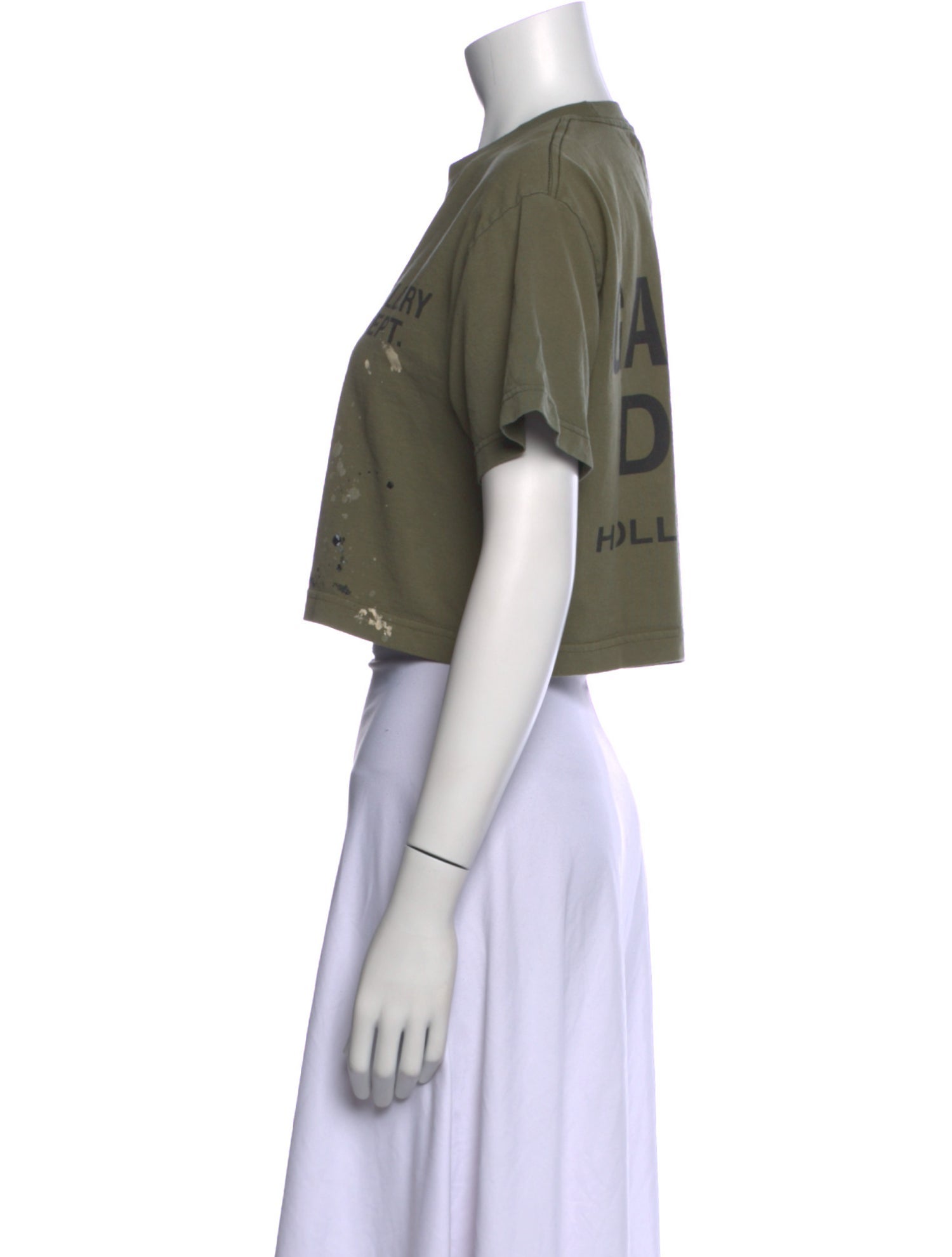 Gallery Dept. Graphic Print Crew Neck Crop Top