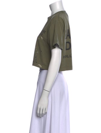 Gallery Dept. Graphic Print Crew Neck Crop Top