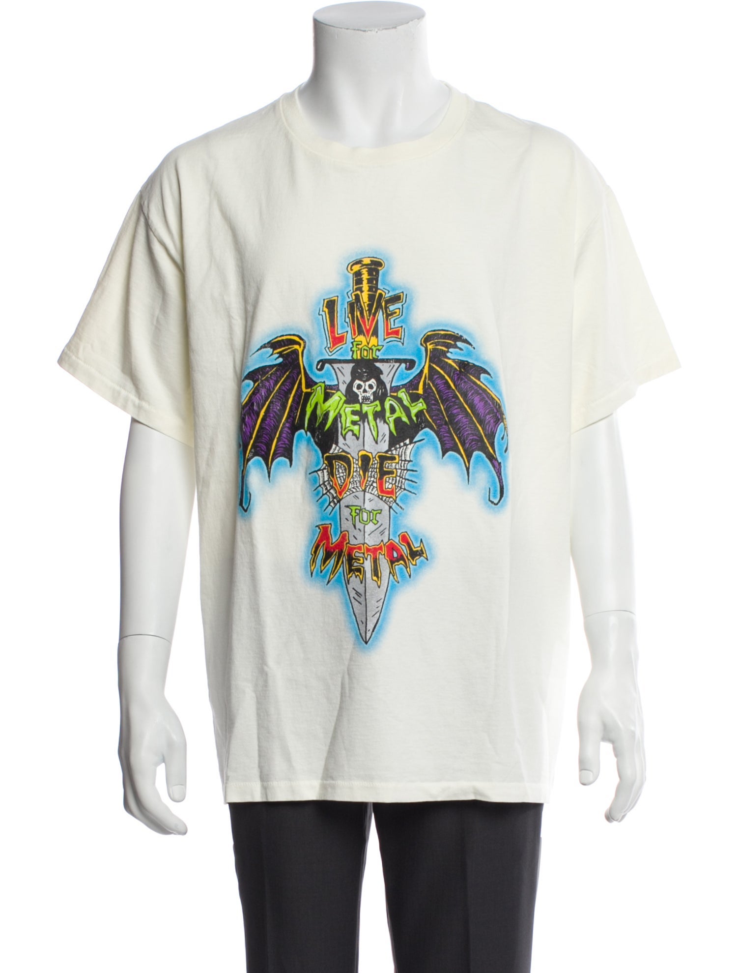 Gallery Dept. 'Live for Metal, Die for Metal' Graphic Print T-Shirt