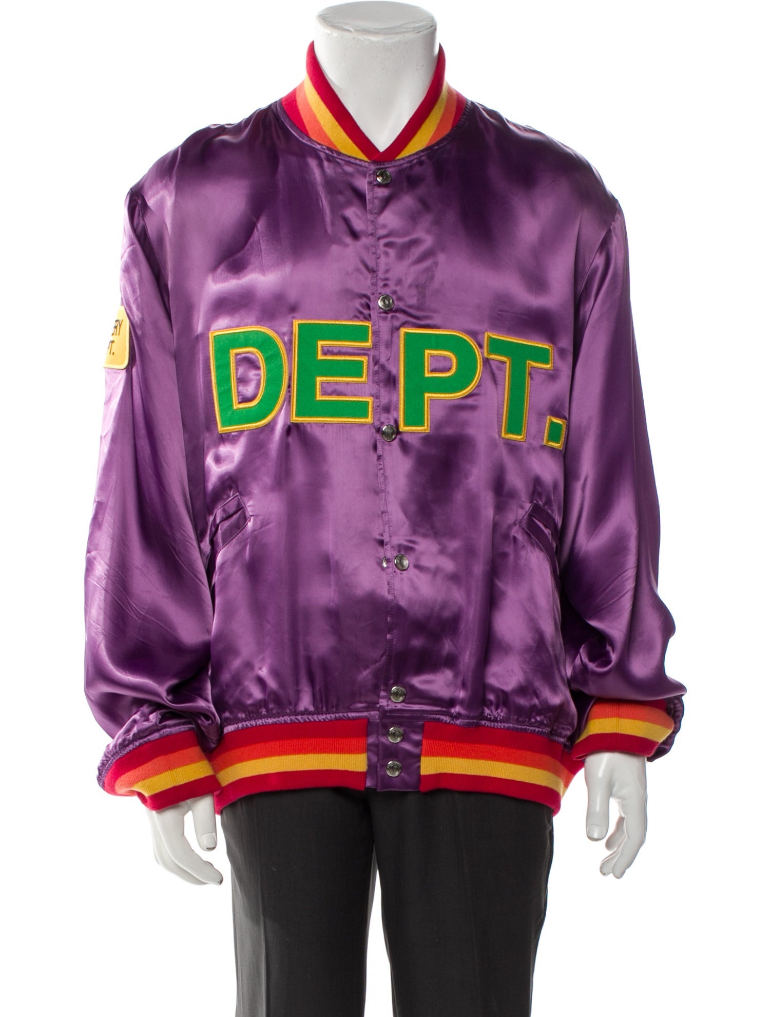 Gallery Dept. MVP Satin Varsity Graphic Print Bomber Jacket