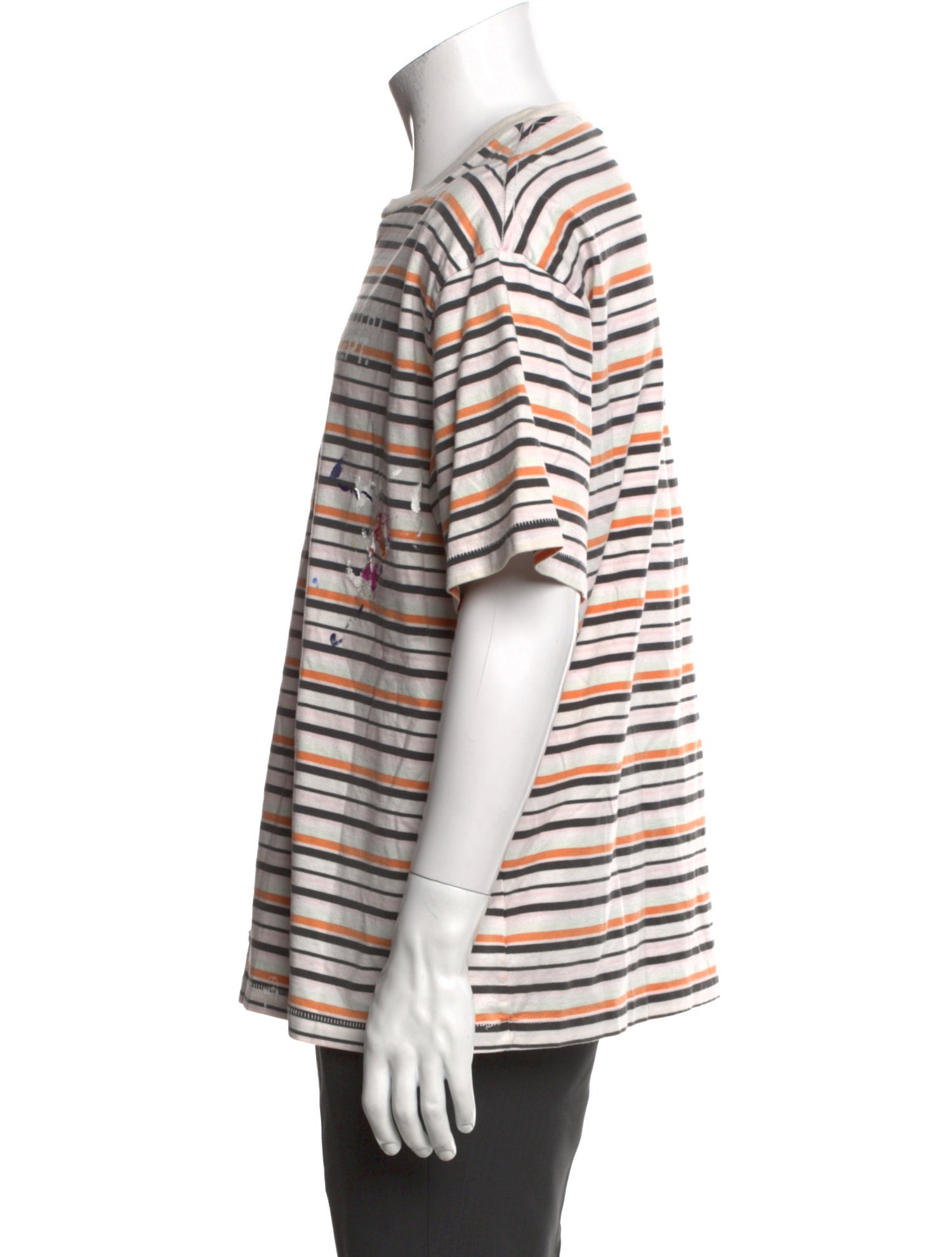 Gallery Dept. Paint Splatter Striped T-Shirt