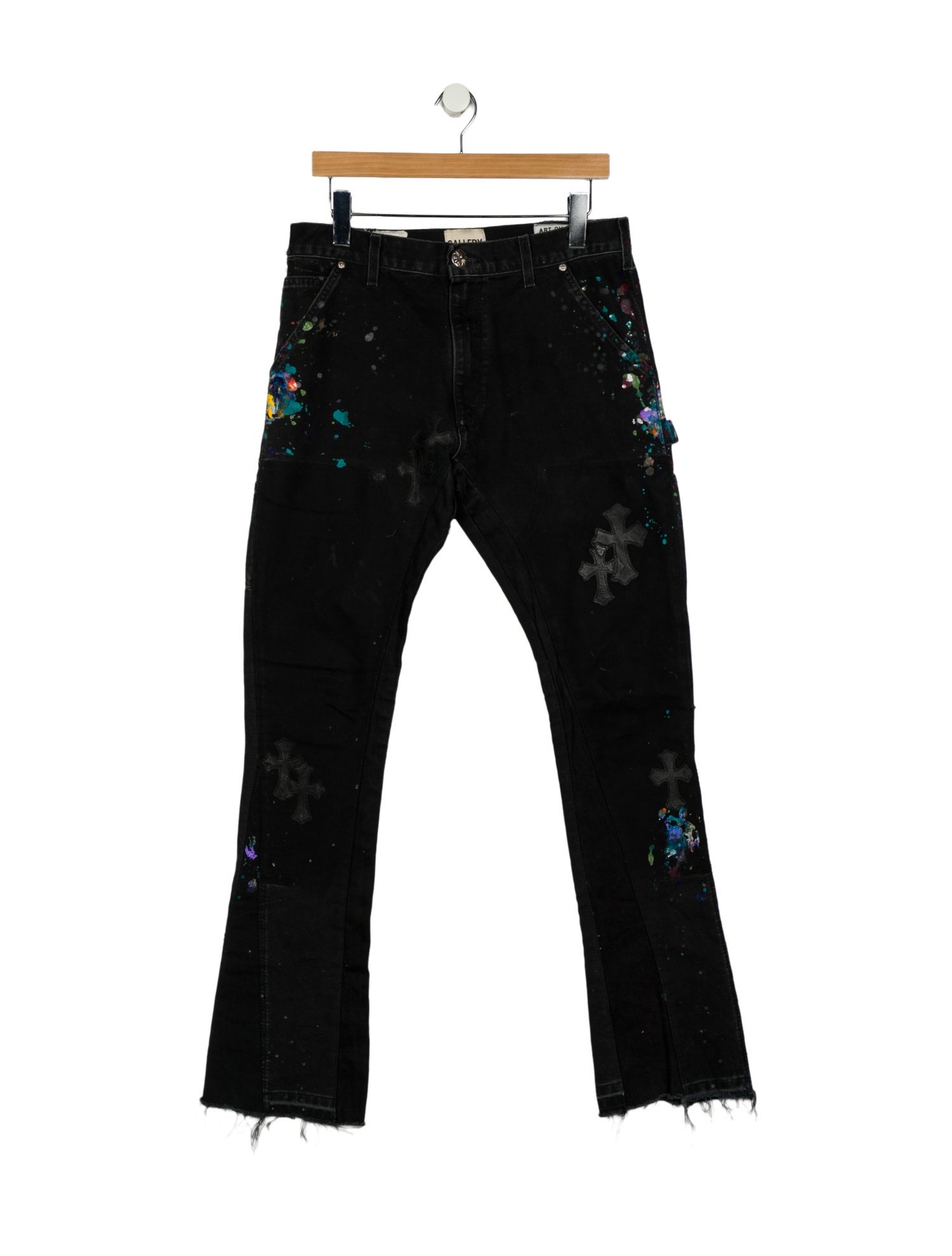 Chrome Hearts x Gallery Dept. Leather Cross Patch Skinny Jeans