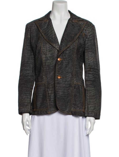 Gaultier Jeans Printed Blazer Grey
