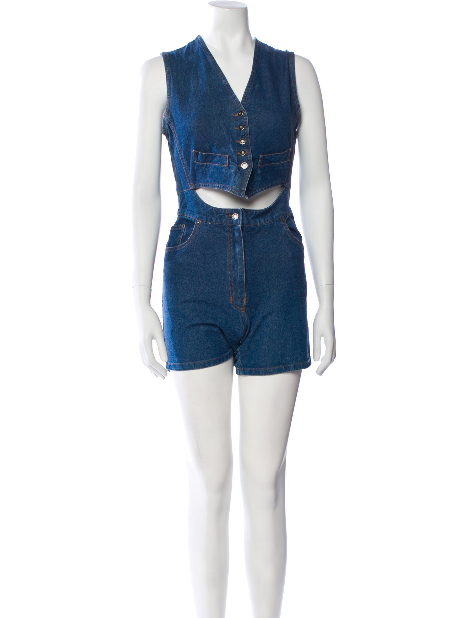 Gaultier Jeans Vintage V-Neck Romper