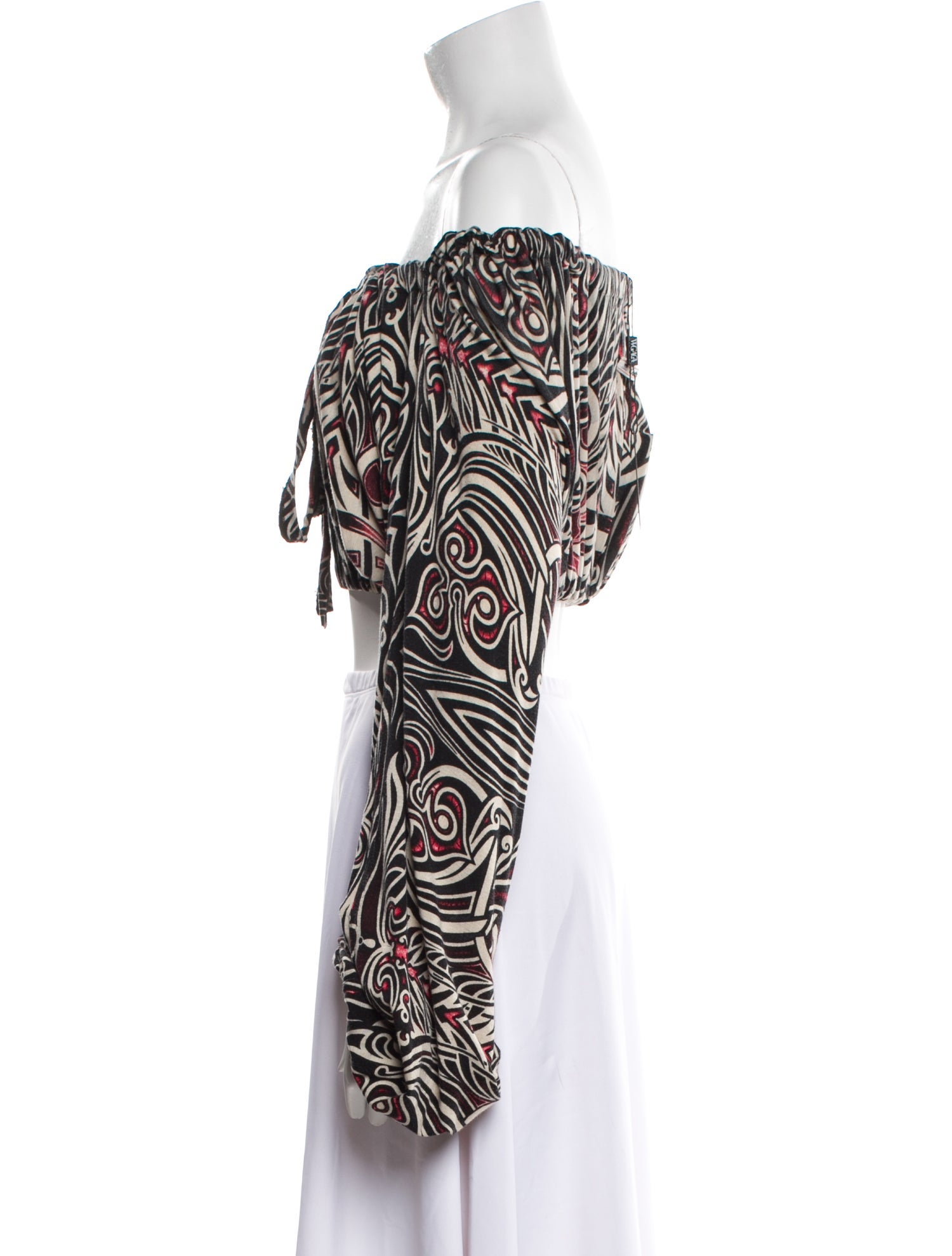 Gaultier Jeans Vintage Printed Crop Top