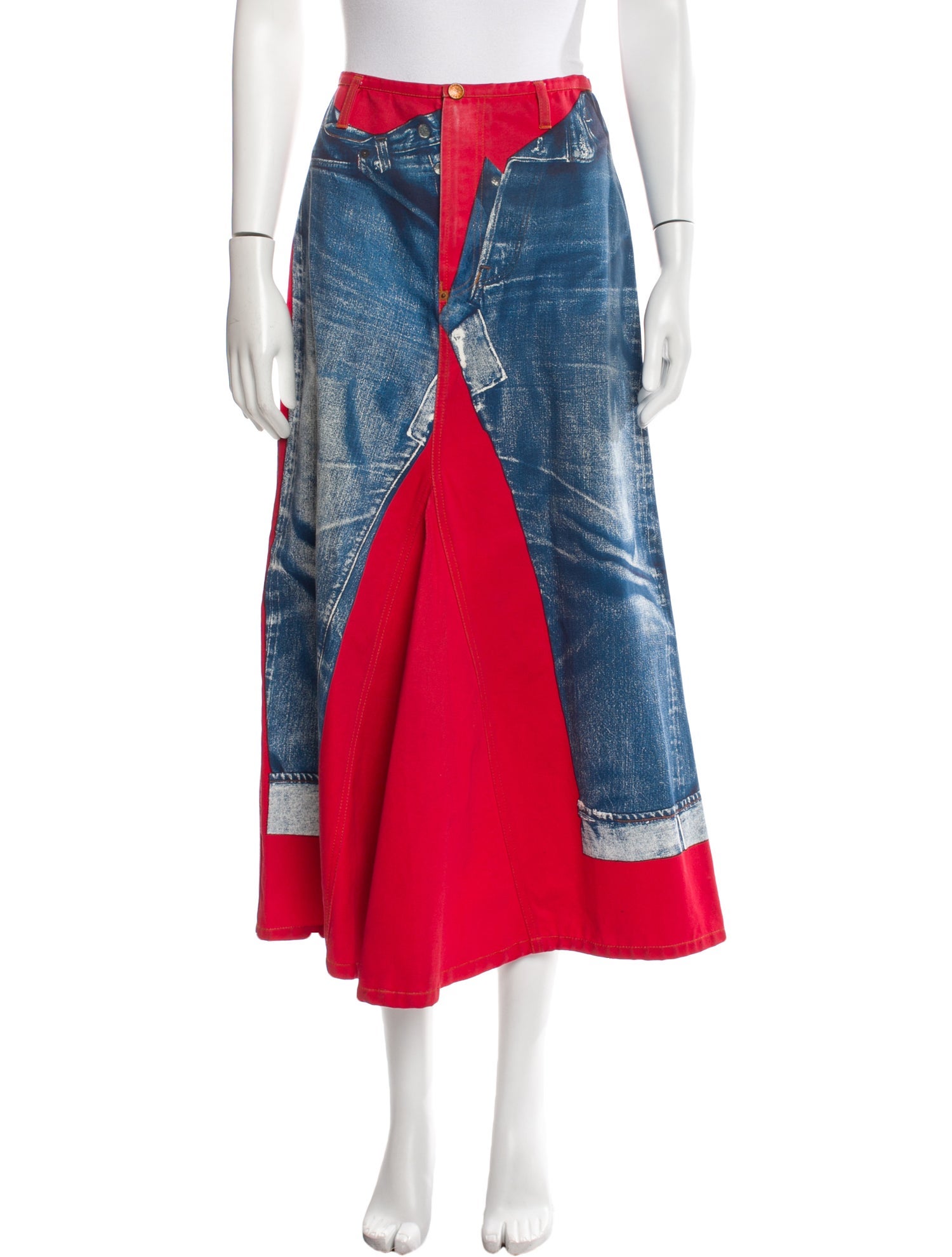 Gaultier Jeans Vintage Midi Length Skirt