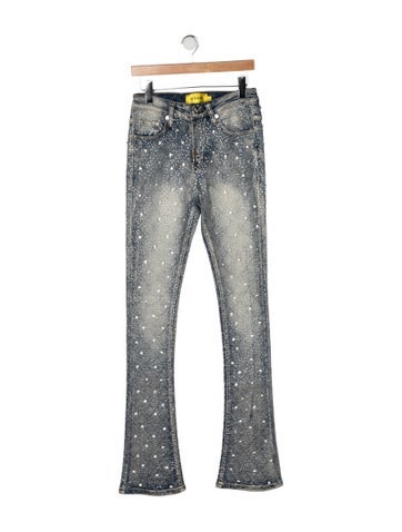 Pre-owned Guapi High-rise Flared Jeans In Green
