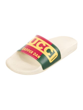 Gucci X Dapper Dan Rubber Printed Slides