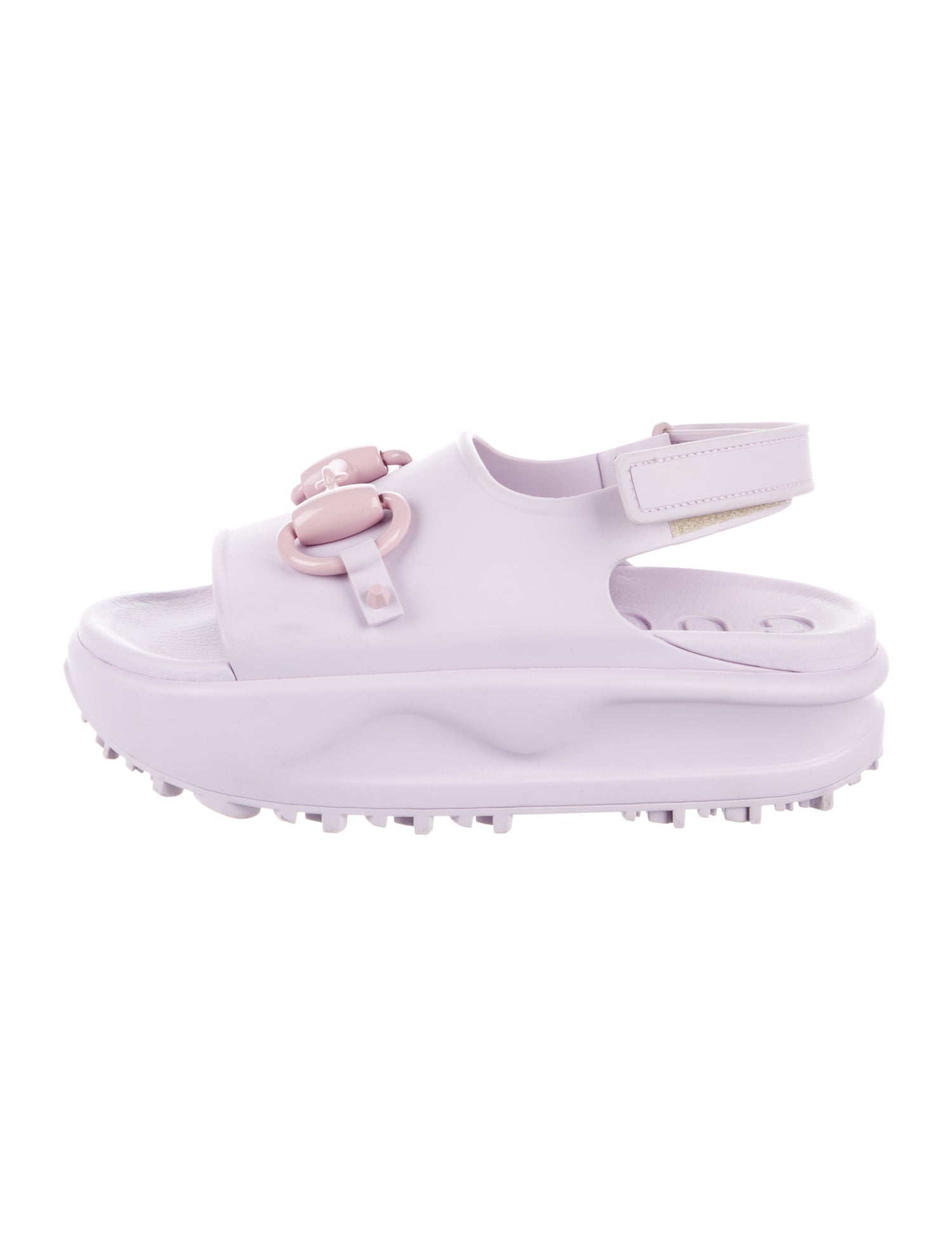 Gucci Rubber Slingback Sandals