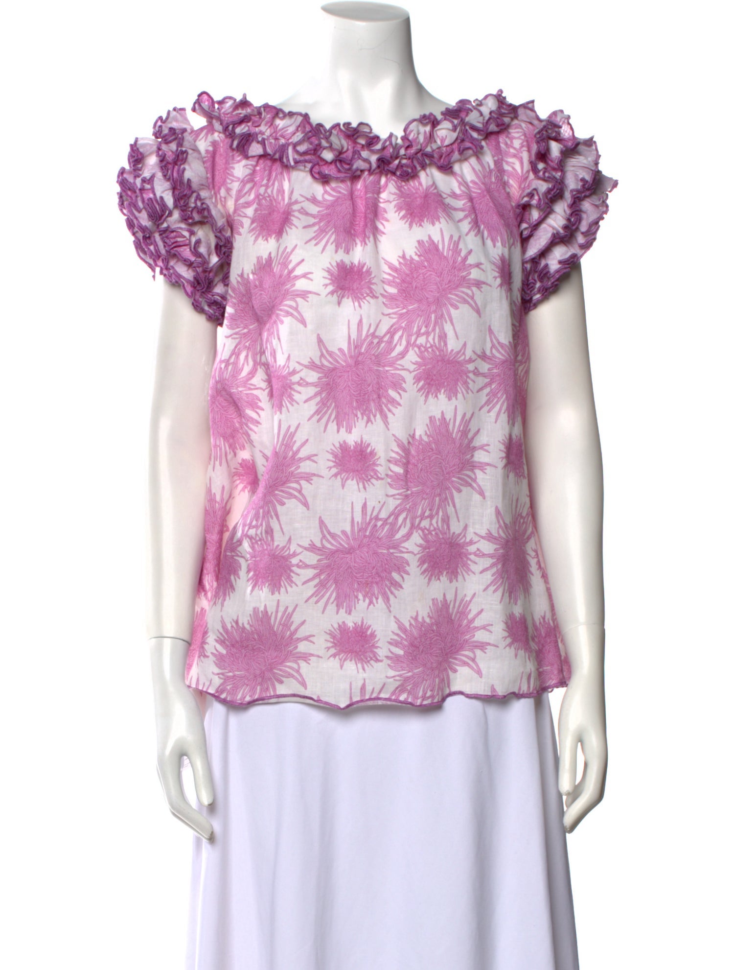Gül Hürgel Linen Floral Print Blouse