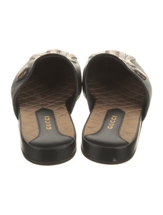 Gucci x MLB Web Accent Leather Mules