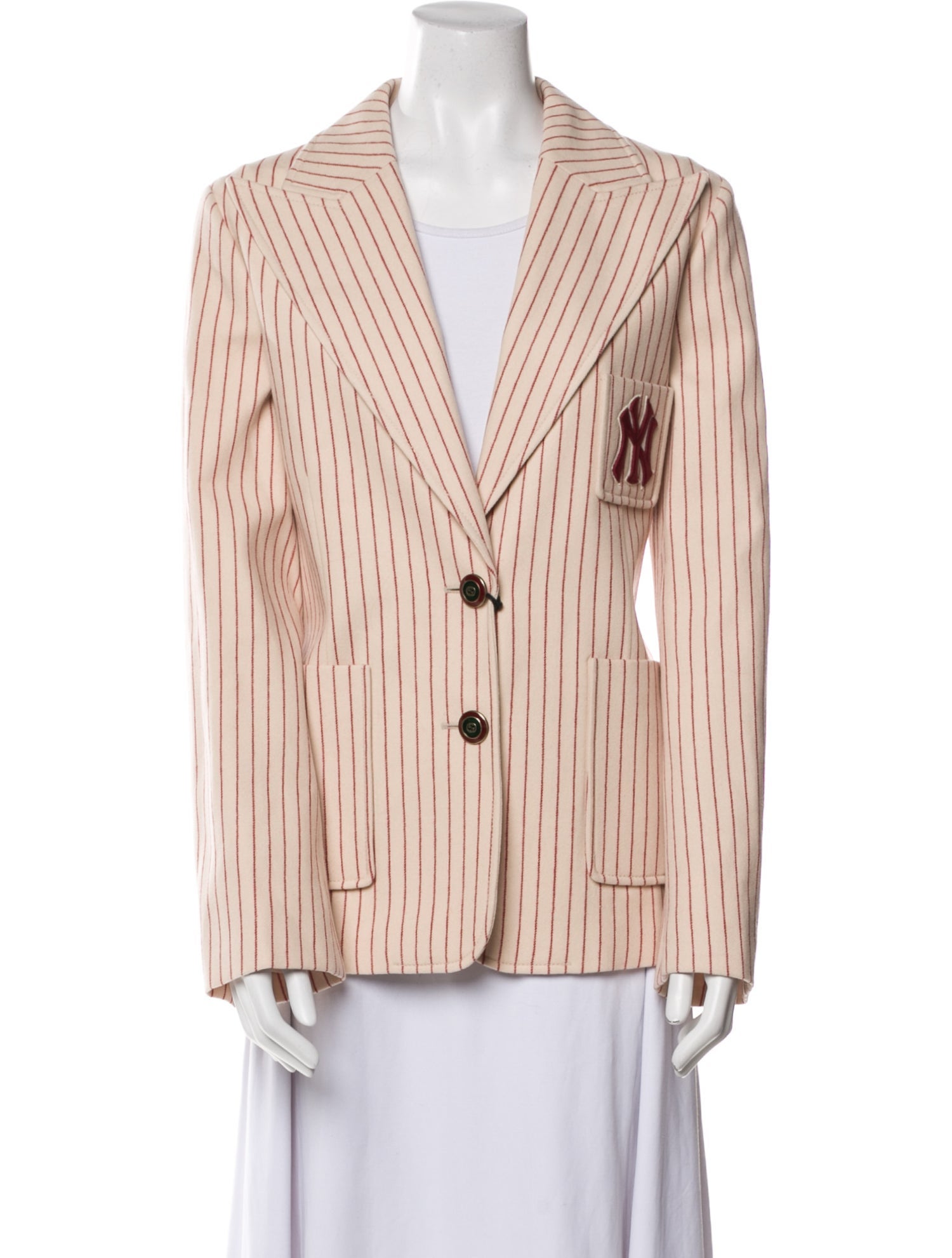 Gucci x MLB Wool Striped Blazer w/ Tags