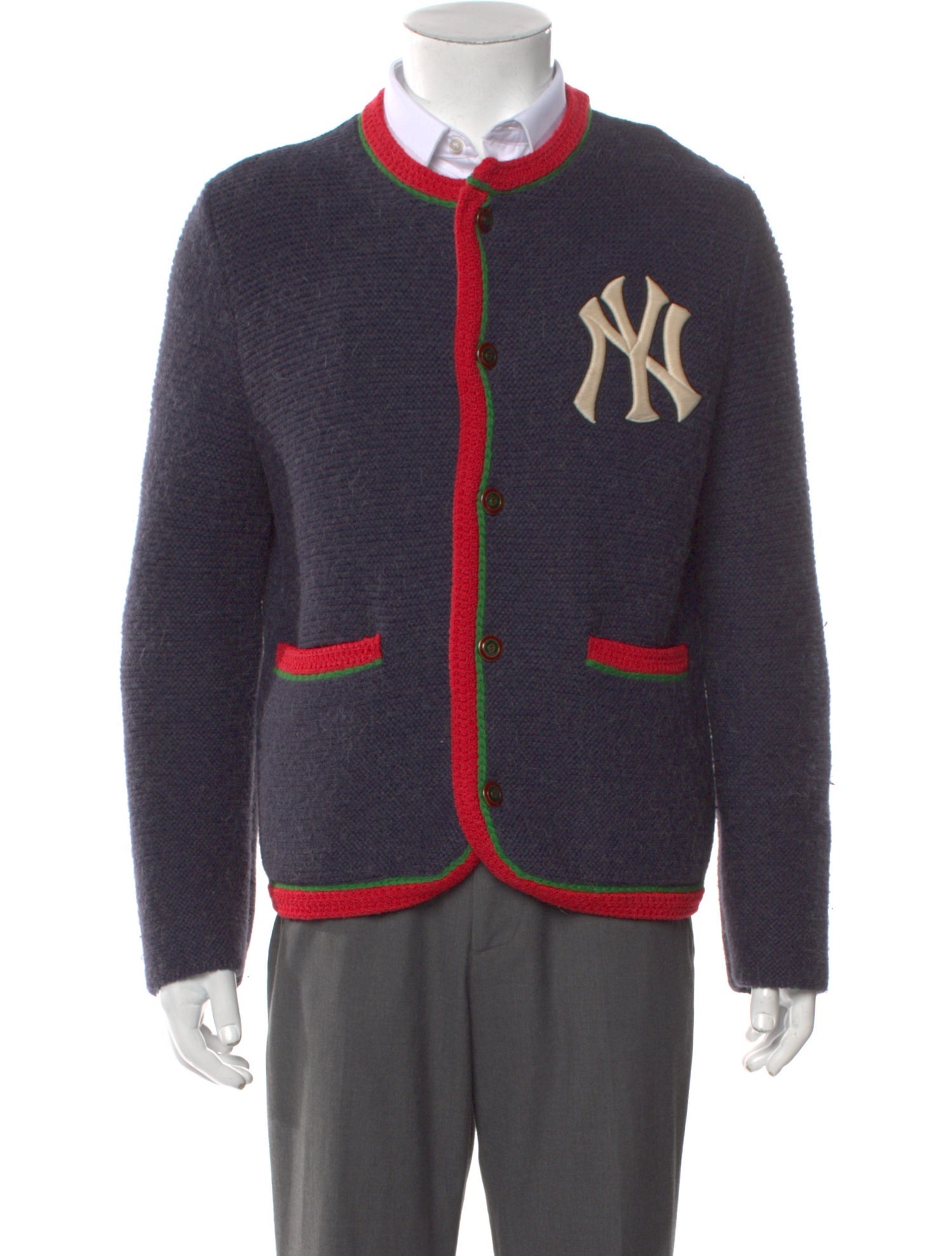 Gucci x MLB Wool Graphic Print Cardigan