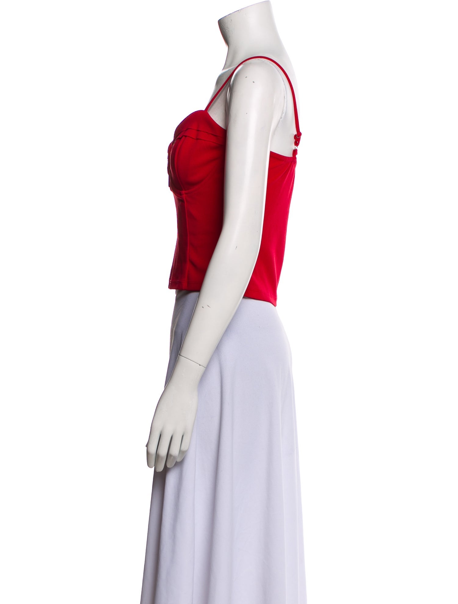 Guess Plunge Neckline Sleeveless Crop Top