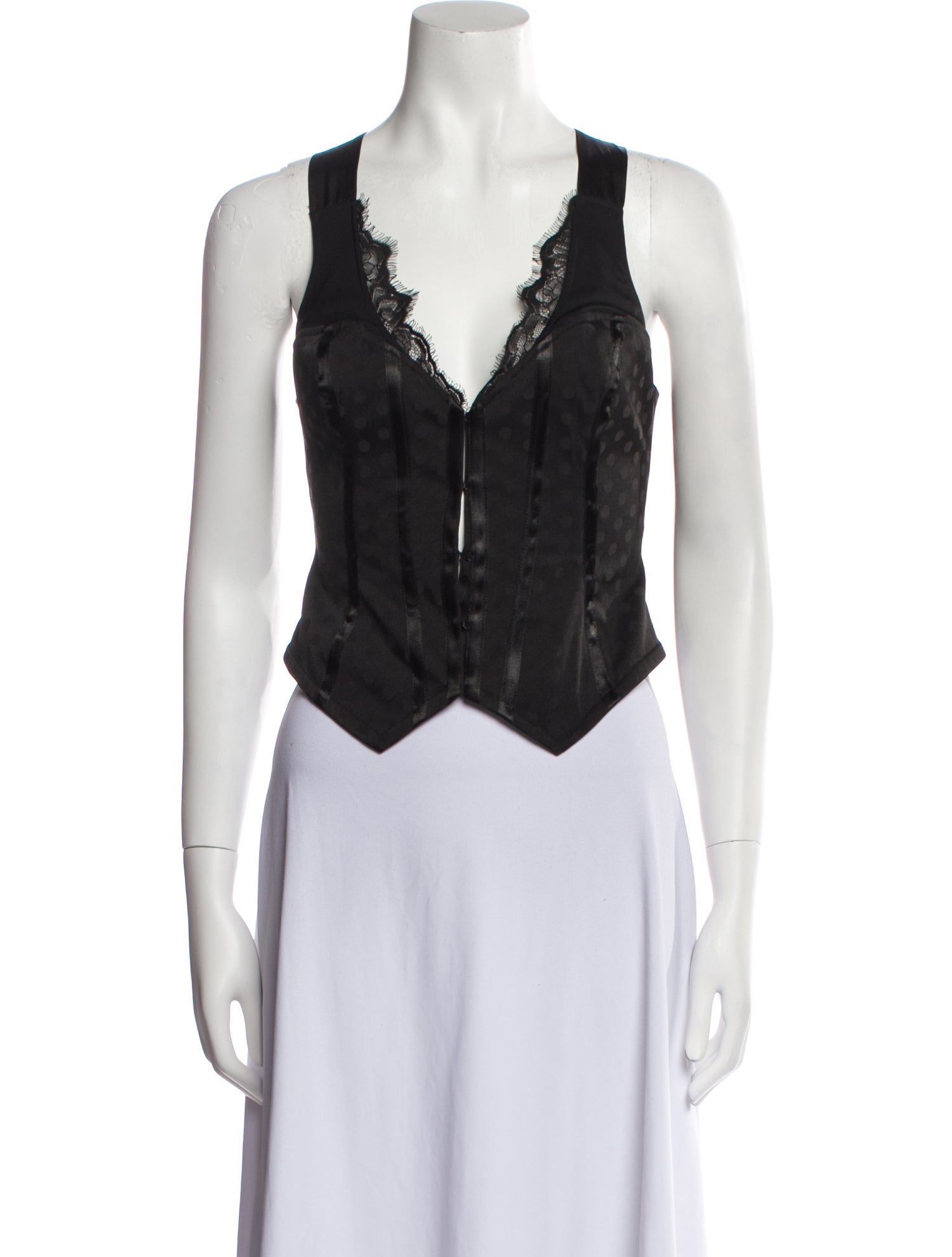 Guess Silk V-Neck Crop Top